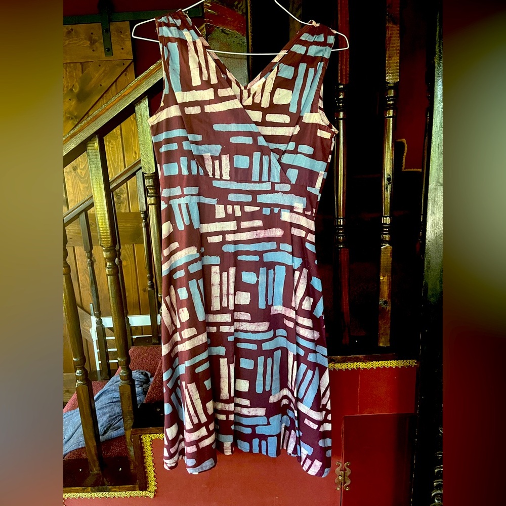 Elegant Batik Fair Trade Midi Dress